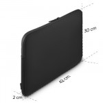 Neoprénový obal na notebook s vreckom, 14,1–15,6, čierny