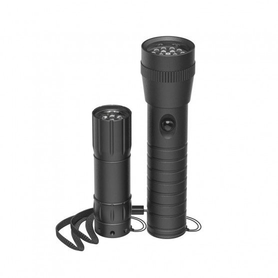 LED baterka FL-DUO, s batériami, hliník, sada 2 kusov