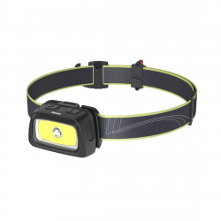 LED čelovka HL350, COB, batérie, výstražné svetlo, píšťalka