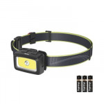 LED čelovka HL350, COB, batérie, výstražné svetlo, píšťalka