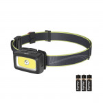 LED čelovka HL350, COB, batérie, výstražné svetlo, píšťalka