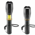 LED baterka W200, batérie, zoom, COB, hliník, 3 režimy