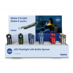 “FL4” LED Torch, with Batteries, Snap Hook, Beer Opener, 24 Pcs/Disp.
