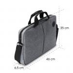Taška na laptop Genua, do 44 cm (17,3), sivá Taška na laptop Genua, do 44 cm (17,3), sivá