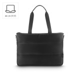 Quilt taška na notebook, shopper, do 44 cm (17,3), čierna