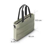 Quilt taška na notebook, shopper, do 41 cm (16,2), šalviová