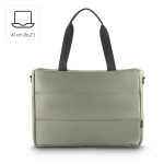Quilt taška na notebook, shopper, do 41 cm (16,2), šalviová