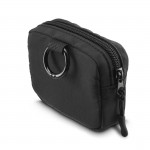 Headphones Bag for In-Ear and Accessories, Snap Hook, Organiser, black
