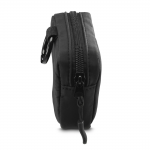Headphones Bag for In-Ear and Accessories, Snap Hook, Organiser, black