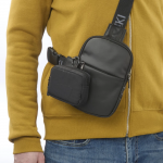 Headphones Bag for In-Ear and Accessories, Snap Hook, Organiser, black