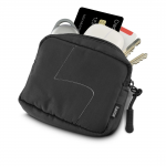 Headphones Bag for In-Ear and Accessories, Snap Hook, Organiser, black