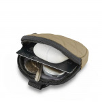 Headph. Bag for In-Ear and Accessories, Snap Hook, Round, Organiser, beige