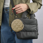 Headph. Bag for In-Ear and Accessories, Snap Hook, Round, Organiser, beige