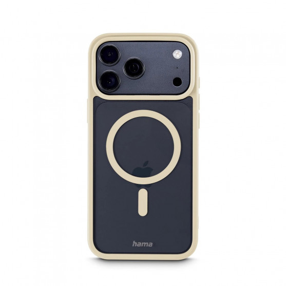 Ochr. kryt Frame Protect pre iPhone 17 Pro Max, magnet., priehl., béžový