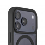 Puzdro Frame Protect pre iPhone 17 Pro, magnetické, priehľadné, čierne