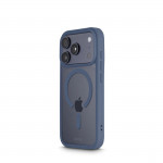 Ochranný kryt Frame Protect pre iPhone 17 Pro, magnetický, priehl., modrý