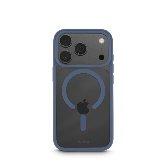 Frame Protect kryt, iPhone 17 Pro/18 Pro, magnetický, priehľadný/modrý