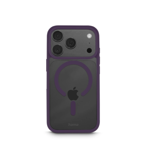 Frame Protect kryt, iPhone 17 Pro/18 Pro, magnetický, priehľadný/tm.červený