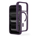 Frame Protect kryt, iPhone 17 Pro/18 Pro, magnetický, priehľadný/tm.červený