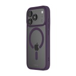 Frame Protect kryt, iPhone 17 Pro/18 Pro, magnetický, priehľadný/tm.červený