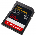 SDXC Extreme PRO 64GB (UHS-II, V60, U3, C10, R300 MB/s /W210 MB/s, 6K) SDXC Extreme PRO 64GB (UHS-II, V60, U3, C10, R300 MB/s /W210 MB/s, 6K)