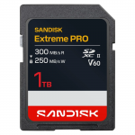 SDXC Extreme PRO 1TB (UHS-II, V60, U3, C10, R300 MB/s /W250 MB/s, 6K)