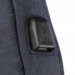 Hama taška na notebook s integrovaným USB káblom Manchester, 17,3 (44 cm),  modrá