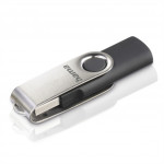 Hama USB 2.0 Flash Drive Rotate, 64 GB, 15 MB/s, čierna/strieborná