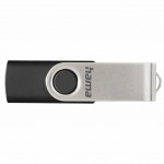 Hama USB 2.0 Flash Drive Rotate, 32 GB, 10 MB/s, čierna/strieborná