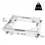 Xavax mobilný podstavec pre spotrebiče/nábytok/ťažké predmety, 4 kolieska, 50x50-70x70 cm, do 150 kg