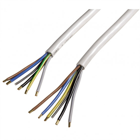 Xavax prívodný kábel pre elektrický sporák, H05VV-F 5 x 2,5 mm2, biely, 2,5 m
