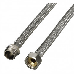 Xavax predlžovacia prívodná hadica, zosilnená, nerezová, 1 m, balená v krabičke