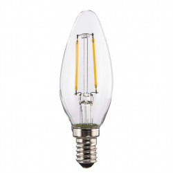 Xavax LED Filament žiarovka, E14, 250 lm (nahrádza 25 W), sviečka, teplá biela, číra