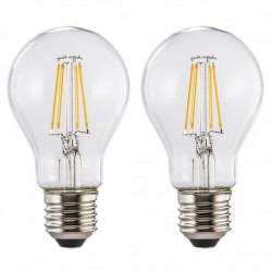 Xavax LED Filament žiarovka, E27, 806 lm (nahrádza 60 W), teplá biela, číra, 2 ks v škatuľke