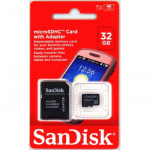 SanDisk  microSDHC 32 GB Class 4 Memory Card + SD adaptér