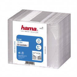 Hama CD Slim Box, obal na 1 cd/dvd, priehľadný, balenie 20 ks (cena za balenie)
