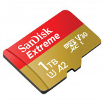SanDisk Extreme microSDXC 1 TB + SD Adapter190 MB/s and 130 MB/s A2 C10 V30 UHS-I U3