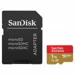 SanDisk Extreme microSDXC 1 TB + SD Adapter190 MB/s and 130 MB/s A2 C10 V30 UHS-I U3