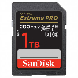 SanDisk Extreme PRO 1 TB SDXC Memory Card 200 MB/s and 140 MB/s, UHS-I, Class 10, U3, V30