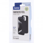 Hama Fantastic Feel, kryt pre Apple iPhone 16 Pro, hebký povrch, čierny