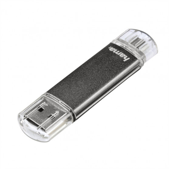 Hama flashPen Laeta Twin 16 GB 10 MB/s, šedý