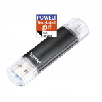 Hama flashPen Laeta Twin, USB 3.0, 64 GB, 40 MB/s, čierny
