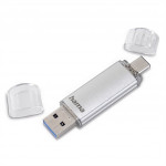 Hama Flash Pen Laeta, USB-C/USB-A 3.1, 32 GB, 40 MB/s, strieborný