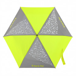 Detský skladací dáždnik s reflexnými obrázkami, Neon Yellow Detský skladací dáždnik s reflexnými obrázkami, Neon Yellow