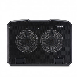 Hama chladiaci stojan pre notebook Black Metal, naklápací, 2 ventilátory, modré podsvietenie, tichý