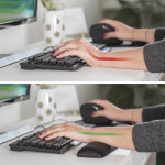 Hama ergonomická podložka pod zápästie Ergo, čierna