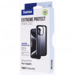 Hama Extreme Protect, kryt pre Apple iPhone 15 Pro, materiál D3O®, priehľadný čierny