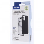 Hama Fantastic Feel, kryt pre Apple iPhone 16 Plus, hebký povrch, čierny