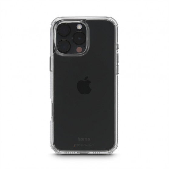 Hama Extreme Protect, kryt pre Apple iPhone 16 Pro Max, materiál D3O, nezažltne, priehľadný