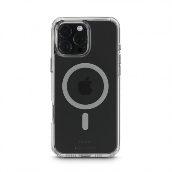 Hama Extreme Protect, kryt pre Apple iPhone 16 Pro Max, magnetický, D3O®, nezažltne, priehľadný